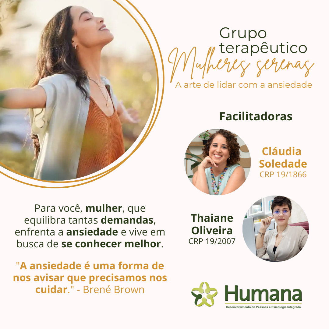 Grupo Terapêutico Mulheres Serenas Portal Humana